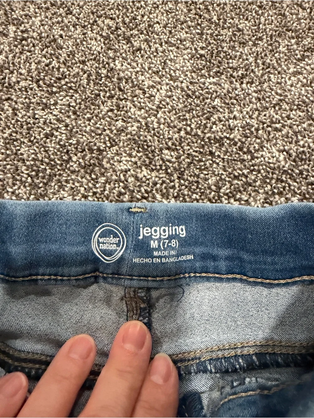 Size Medium 7/8 Wonder Nation Medium Wash Flare Jegging